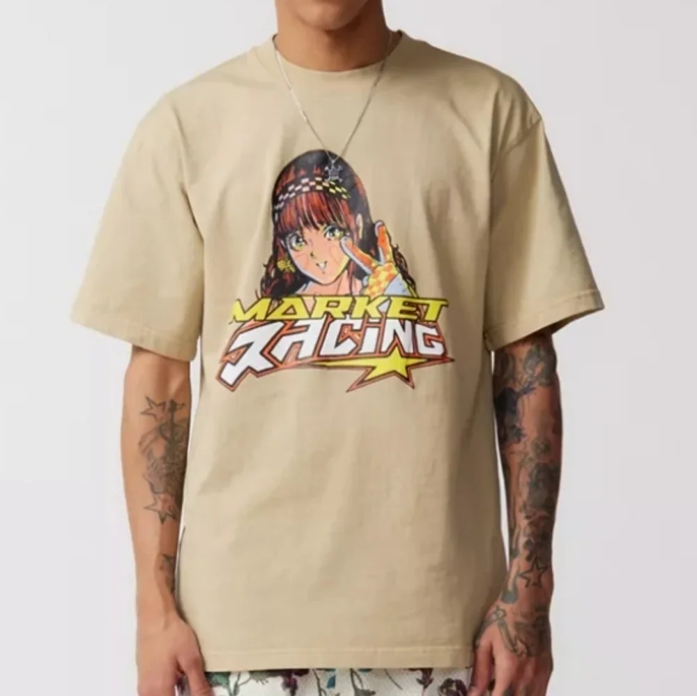 💥BUY 2 GET 1 FREE Market UO Exclusive On Any Sunday Tee Shirts, Size M & L, Tan - Picture 2 of 8